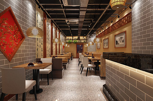荆门传统中式餐厅餐馆装修设计效果图