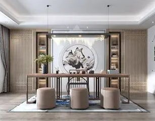 荆门新中式风格茶室如何规划设计